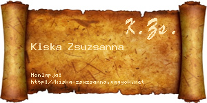 Kiska Zsuzsanna névjegykártya